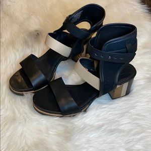 Sorel Sandal Block Heels w Ankle Strap NWOT 8.5